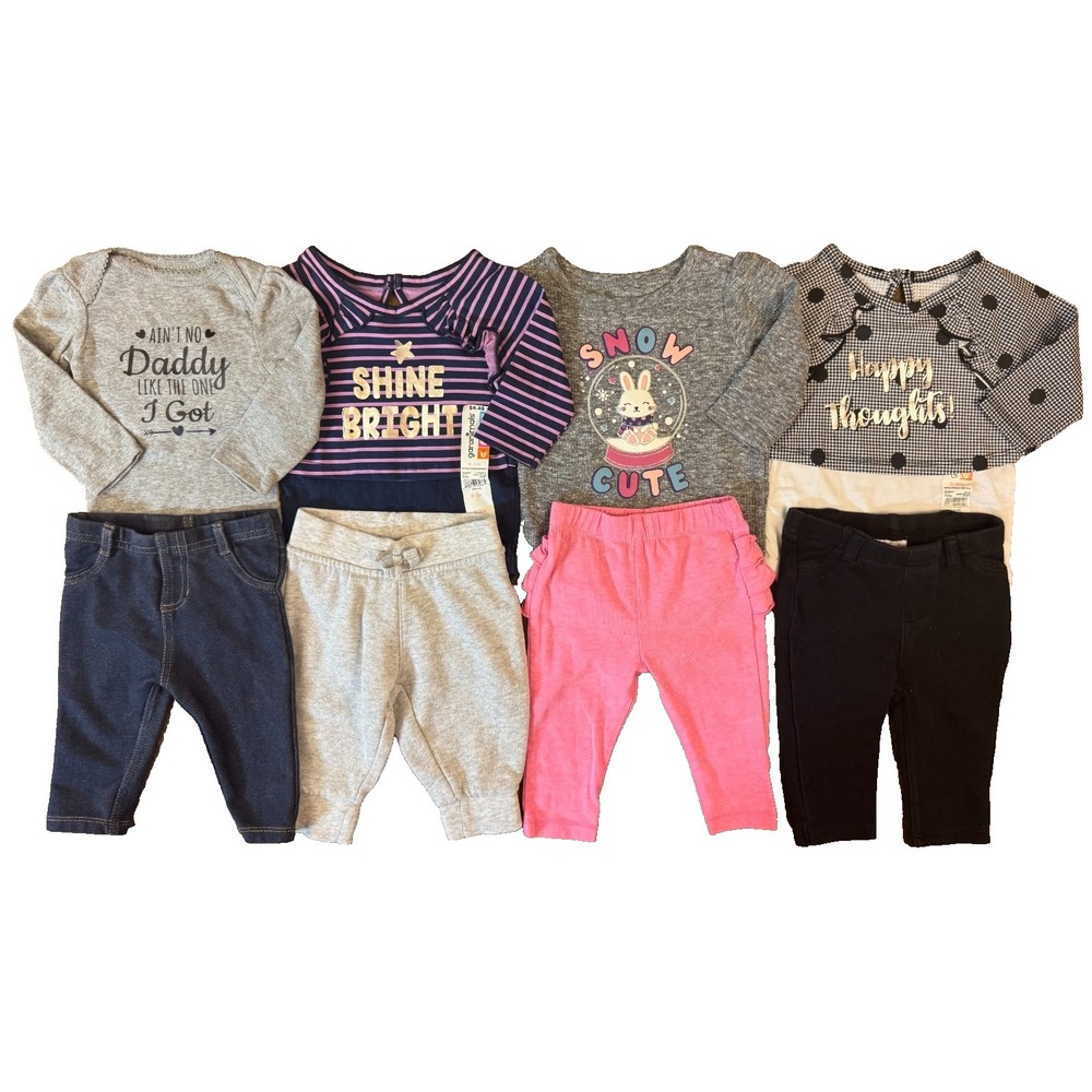 Baby Girl Clothes 0/3 Months Pants Bodysuits Shirt Outfits Long Sleeve Lot Daddy